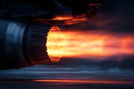 A close-up of the intense afterburner flame of a jet engine, highlighting the sheer power and energy being expelled.