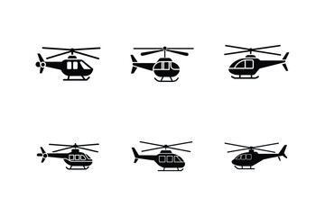 helicopter silhouette vector illustration