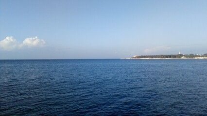 Scenic beach view along the North Coast of Egypt during golden hour