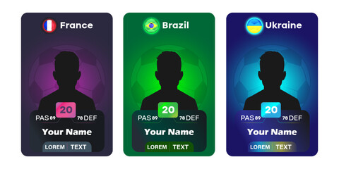 football player card with countries © Creatmark
