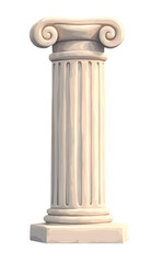 Classical ionic column of ancient stone, symbol of architectural elegance and timeless