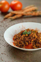 Future of Food Photography: Chef Cooked Vegan Gluten-Free Meals with Quinoa, Lentil & Seasonal Veggies - Sizzling Plant-Based Sustainable Cuisine