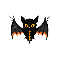 halloween pumpkin with bat