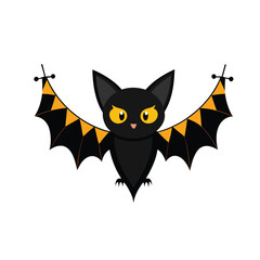 halloween bat with bats