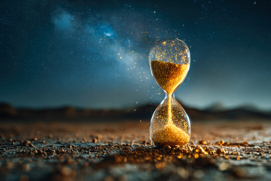 Melting moments: an hourglass amidst a cosmic landscape