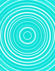 Obraz premium Vibrant teal and white concentric circles create a dynamic, abstract background pattern, radiating from the center.
