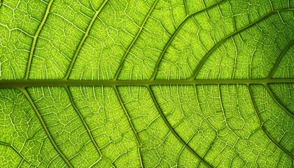 Obraz premium Close Up View Of Green Leaf Veins