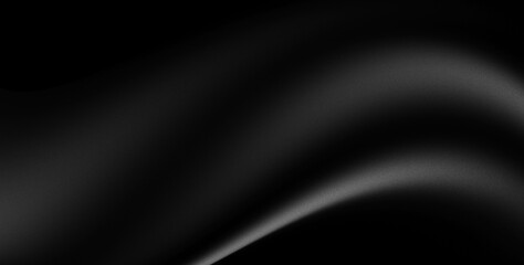 Gray grainy background, grayscale abstract monochrome noise texture black white gradient, banner...