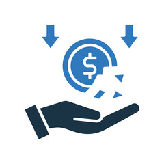 Depreciation mixed color icon