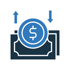 Cash Flow mixed color icon