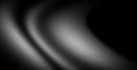 Gray grainy background, black white gradient grayscale abstract monochrome noise texture banner, header cover wallpaper backdrop design