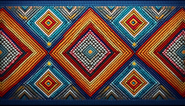 traditional native american beadwork patterns with vibrant colors and intricate designs native american beadwork