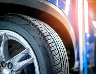 close up tyre or tire thread for automobile industry sales and mechanic car wheel repair or service for vehicle safety and product purchase engineering and mechanical services for vehicle owner