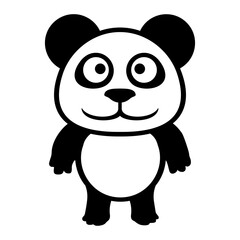Panda Bear Cute Asian Animal Black White Pattern