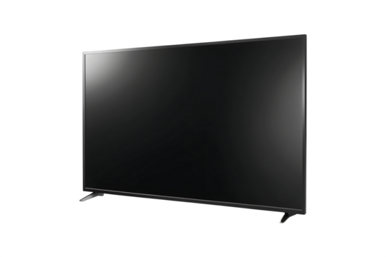 Modern television screen tv isolated on a transparent background.PNG - Powered by Adobe
