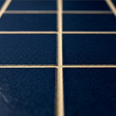 Grid of Blue Square Tiles with White Grout Lines
