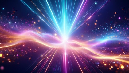 Fototapeta premium magical energy background with glowing pastel particles and sparkles