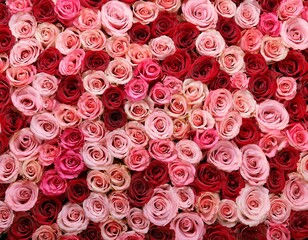 pink and red mini rose pattern background
