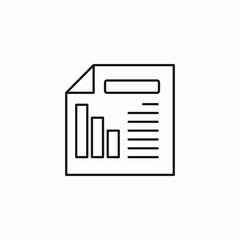 document bar chart icon sign vector