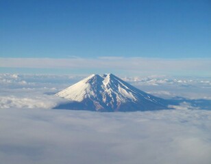 mount fuji in winter