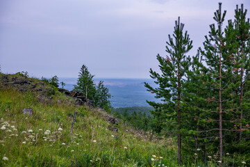 Picturesque view from Mount Sinyaya, Baranchinsky village, Kushvinsky urban district, July 2025.