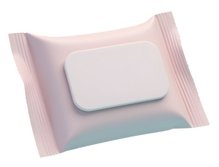 Soft gentle wet wipe packet for personal hygiene. Clean and refreshing