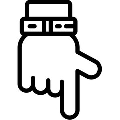 Hand point down Icon