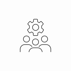 team management settings icon sign vector