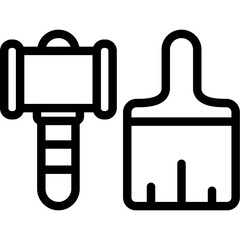 Obraz premium Hammer brush Icon