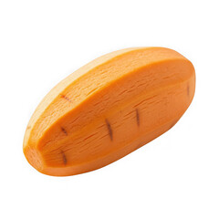 Close up of a peeled sweet potato isolated on transparent background, ready for cooking