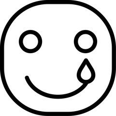 Face smile tear Icon