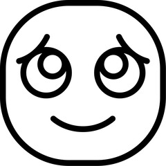 Face holding back tears Icon