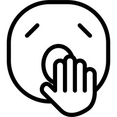 Face hand yawn Icon