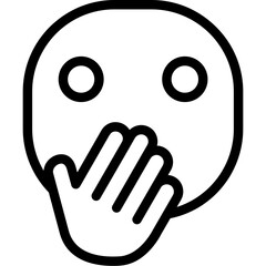 Face hand over mouth Icon