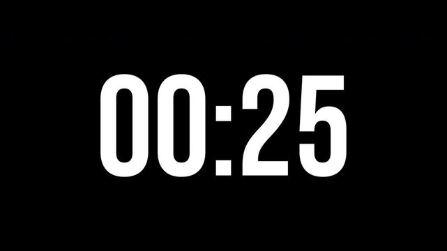 30 Seconds Countdown Black Alpha BG