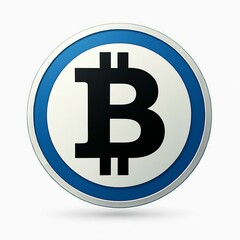 Obraz premium Bitcoin cryptocurrency coin symbol emblem digital currency