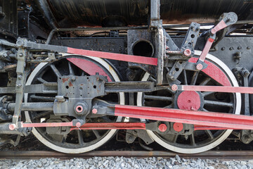 Vintage steam engine locomotive train