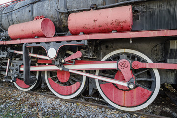 Vintage steam engine locomotive train