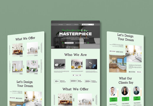 Contemporary Interior Design Web Layout