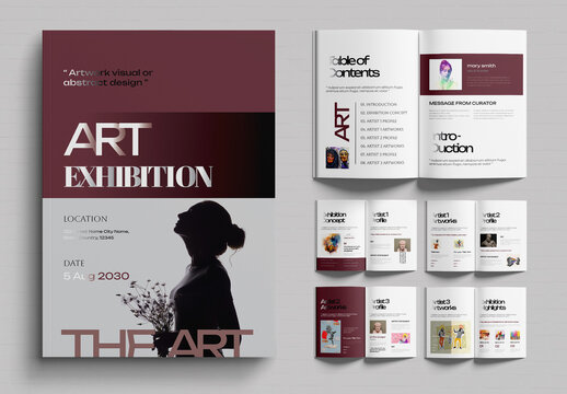 Creative Art Exhibition Layout for Gallery or Museum Events