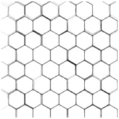 Naklejka premium Black and white hexagonal pattern with halftone effect