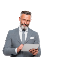 Mature Businessman Using Tablet - Professional Image
