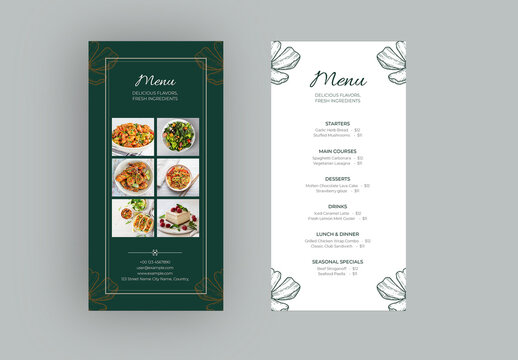 Modern Food Menu Template