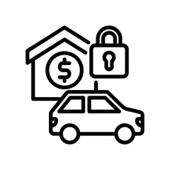 Fixed Asset line icon