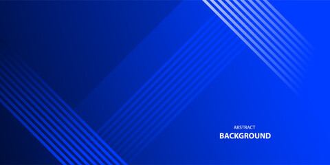 Obraz premium Abstract geometric background with lines Blue color design for template, poster, flyer design. Vector illustration 