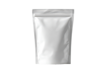 Sealed white packaging bag ready for storage and transportation of various products in a clean environment