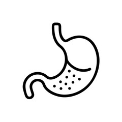 Fototapeta premium Illustration of a simple stomach diagram showcasing a stylized representation of the human digestive system during a medical educational presentation