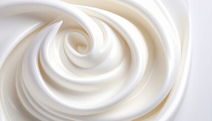 Whipped Cream Swirl Texture Closeup