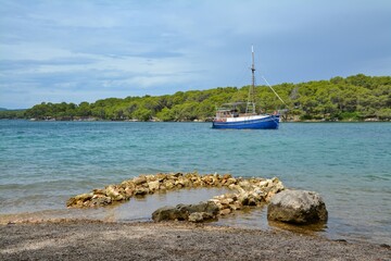 boats on the beach Boat on the Adriatic Sea 
