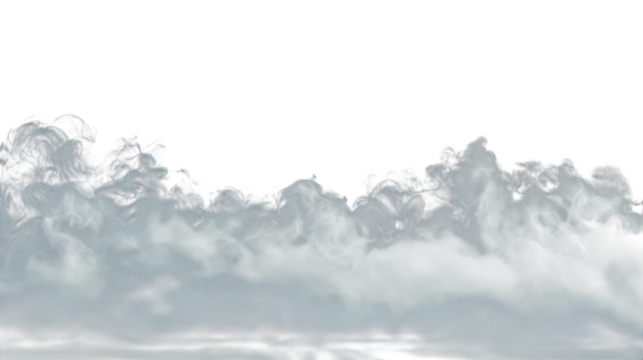 abstract grey black fluffy cloud mist fog smoke  isolated on white background